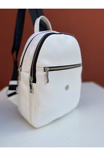 HNB ÇANTA Білий жіночий рюкзак Mv079