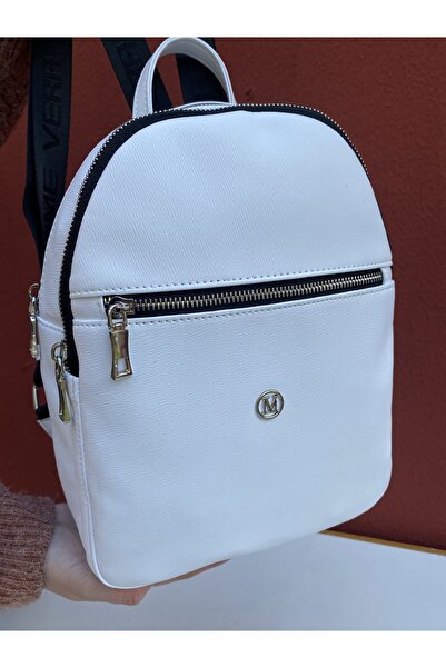 HNB ÇANTA Білий жіночий рюкзак Mv079