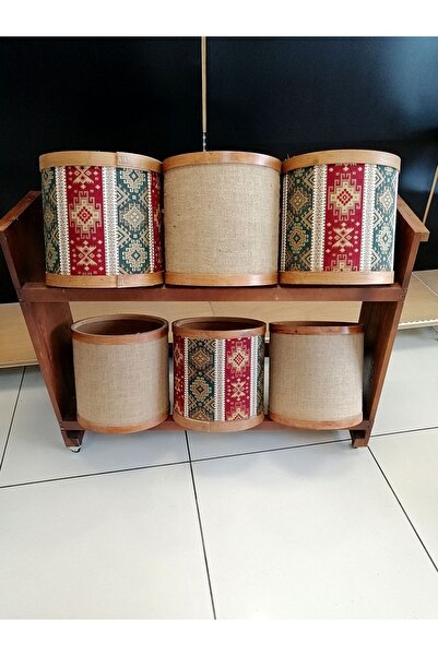 Özfiliz Mağaza Ekipmanları Bakliyat Bidon Standı 6 Lı Set, Tekerlekli Stand, ...