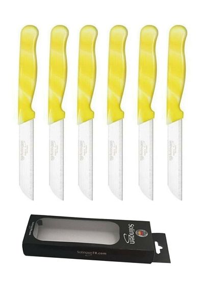 HerkeseUygun Solingen 6-Piece Serrated Fruit and Vegetable Knife