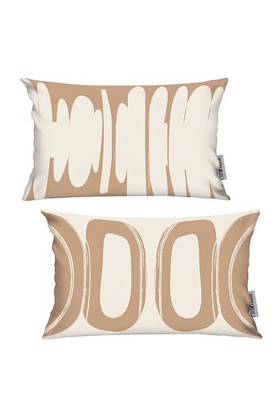 RİTMOHOME Κάλυμμα μαξιλαριού ριχτάρι 2 τεμαχίων Scandinavian Ethnic Cozy