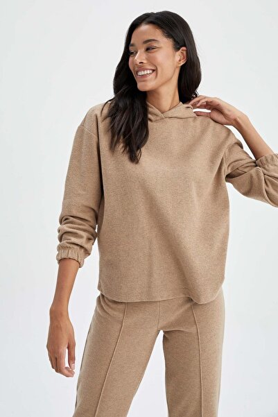 DeFacto Regular Fit Kapüşonlu Sweatshirt