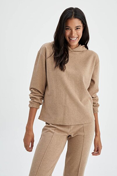 DeFacto Regular Fit Kapüşonlu Sweatshirt