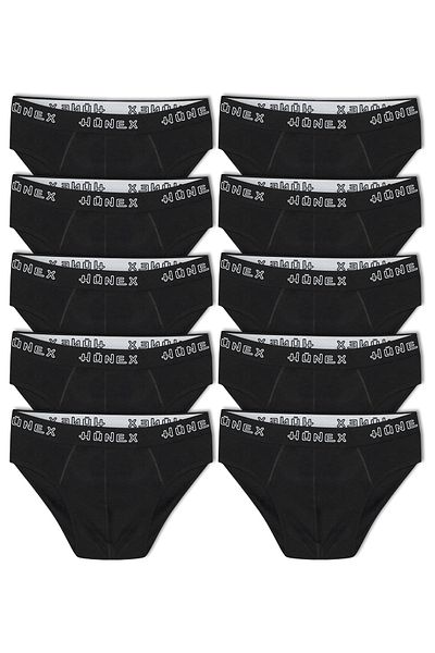 HNX Pack of 10 Hünex Written Elastic Men's Slip Panties