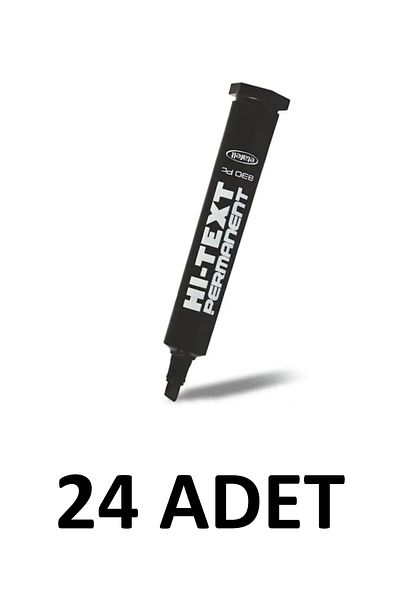 Hi-Text 24 Pieces 830pc Cut Nib Permanent Pen Parcel Pen Black