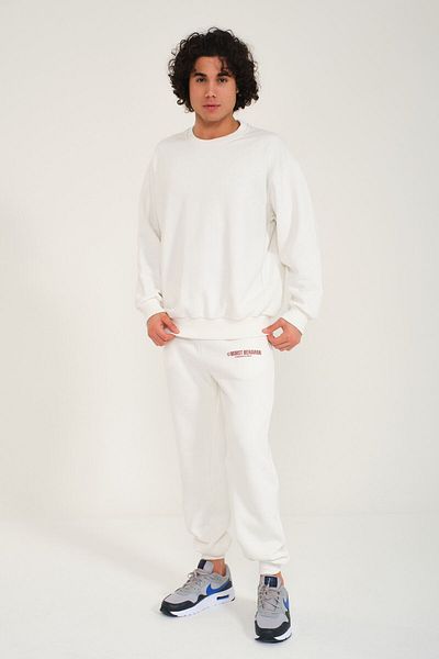 CERENCE AKÇA OKULCUNUZ Wrstbhvr Basic Crew Neck Tracksuit Set