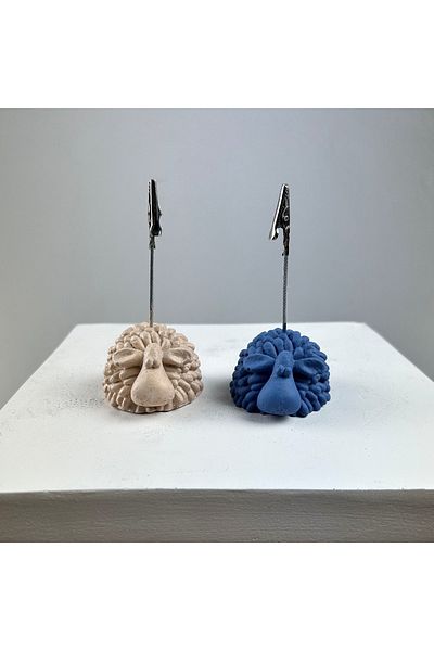 oasis decoration Lamb Note Holder Set of 2 (cream-grey Blue)