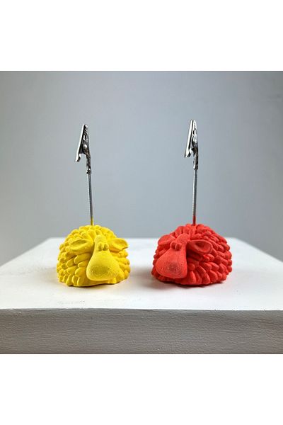 oasis decoration Lamb Note Holder Set of 2 (coral-yellow)