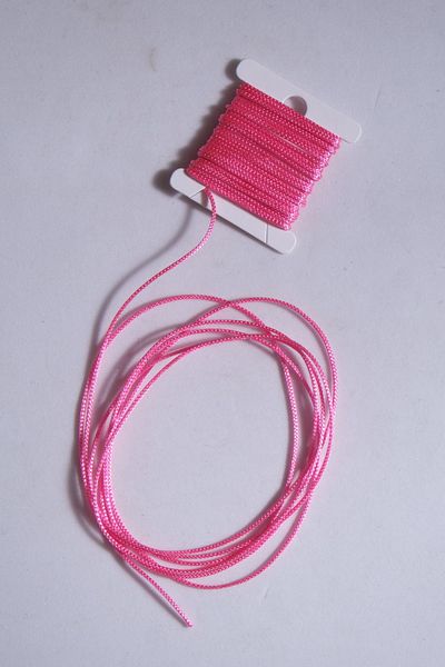 Eskişehir hobi sanat 1 mm 3 Meters Neon Pink Color Parachute Cord Macrame Bracelet Necklace Jewelry Design Hair Braid Floss