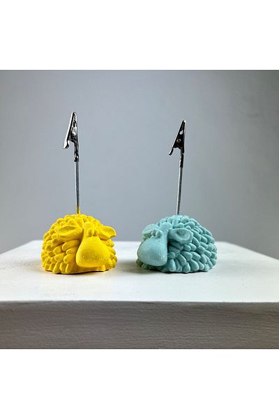oasis decoration Lamb Note Holder Set of 2 (yellow - Mint)