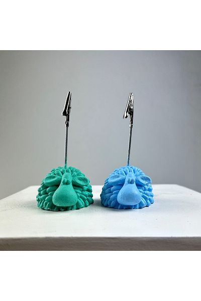 oasis decoration Lamb Note Holder Set of 2 (Light Blue - Ice Green)