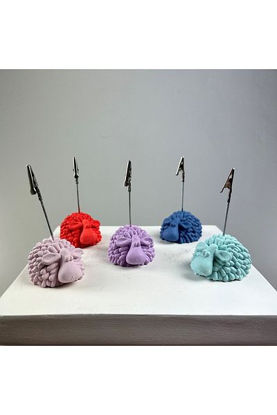 oasis decoration Lamb Note Holder Set of 5 (coral-gray Blue-lilac-mint - Pink)