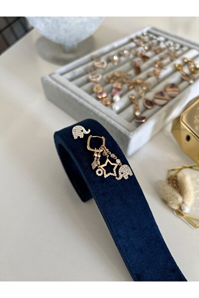 SU PERİSİ TAKI BİJUTERİ Vip Seri Gold Filli Şans Küpesi