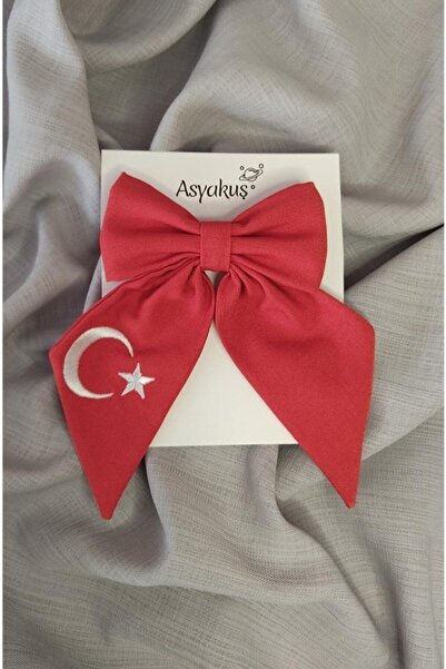 asyakuş إبزيم أوتوماتيكي بفيونكة مطرزة بعلم 23 أبريل