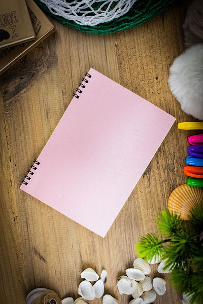 shopifav Pink Lid Unlined Notebook - 14x20 Cm.50 Sheets 100 Sheets - Ivory Cream Color Paper