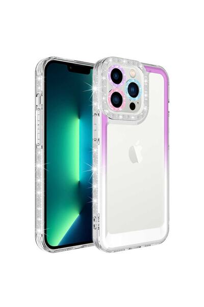 ZM STORE حافظة هاتف Apple Iphone 13 Pro بتصميم فضي وغطاء حماية للعدسة