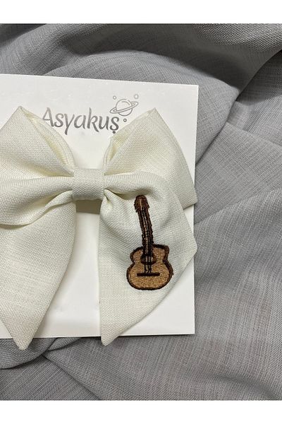 asyakuş Guitar Embroidered Bow Automatic Buckle