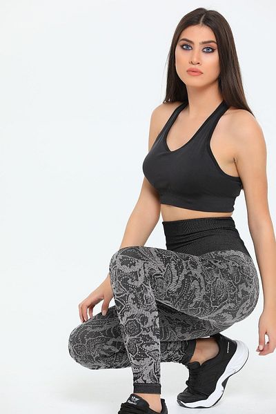 OXVİN Perfect Cool Sports Seamless Ribbed High Waist Seamless Yoga