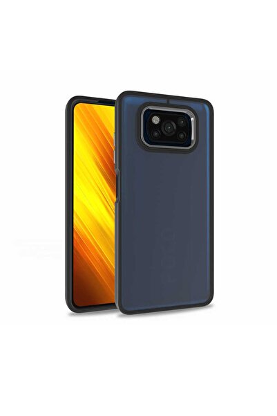 ZM STORE Xiaomi Poco X3 Kılıf Kamera Çıkıntılı Arkası Şeffaf Kenarları Renkli...