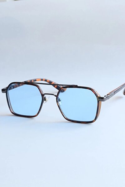 LOOKUP Unisex Blue Glass Vintage Retro Sunglasses Uv400 Ce Certificated