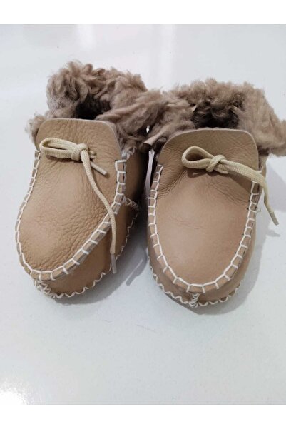 SareMağazacılık Hakiki Kuzu Derisi Bebek Patiği Panduf Bebek Ayakkabısı