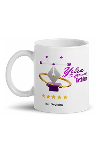 Morinna Kupa Bardak Grafikere Hediye Yılın En Iyi Grafikeri Baskılı Isimli