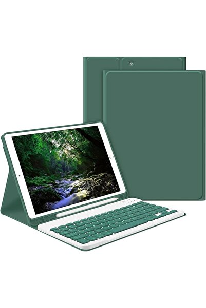 UnDePlus Apple Ipad 9. Nesil 10.2" 2021 Kılıf Kablosuz Türkçe Klavyeli Kılıf ...