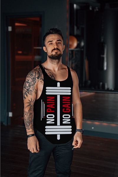 Freeyez No Paın No Gaın 3 Gym Fitness Tank Top رياضي