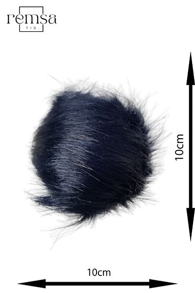 REMSATİC Hat Pompom (Navy Blue Color) Beanie Hat Keychain Slippers Pompom 10cm