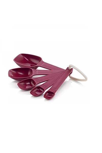 Tupperware Ölçü Kaşıkları Mini Mutfak Ölçü Kaşıkları Küçük Hsgl Bordo