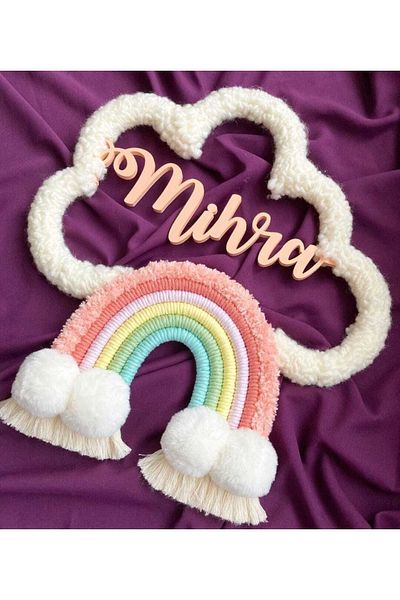 FN Macrame Cloud Baby Door Ornament
