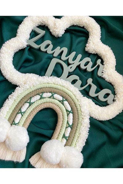 FN Macrame Cloud Baby Door Ornament