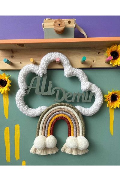 FN Macrame Cloud Baby Door Ornament