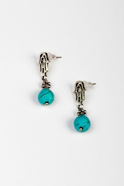 Lila Rosa Ethnic Authentic Turquoise Earrings