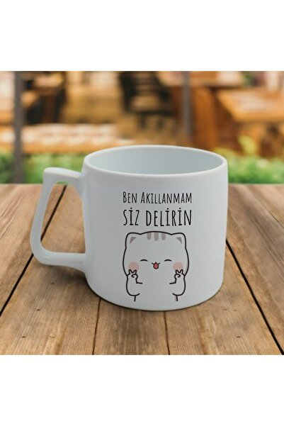 YG REKLAM كوب نسكافيه بمقبض على شكل حرف T أنا لا أعرف، أنت مجنون