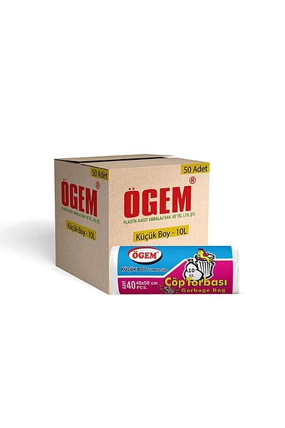 ÖGEM PLASTİK Wholesale Garbage Bag Small Size 40x50 Cm (1 Box, 50 Pieces)