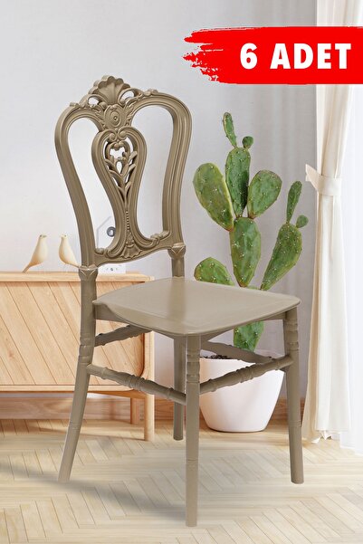 SANDALİE 6 Adet Carisma Cappucino Sandalye / Balkon-bahçe-mutfak