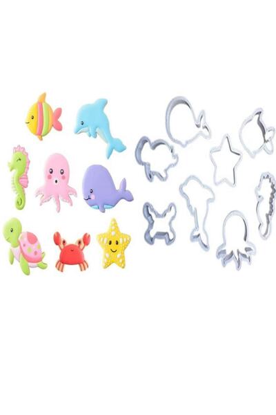 ELGALA مجموعة قطع مخلوقات البحر مكونة من 8 قطع