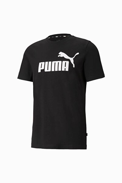 Puma Ανδρικό μαύρο μπλουζάκι Ess Logo