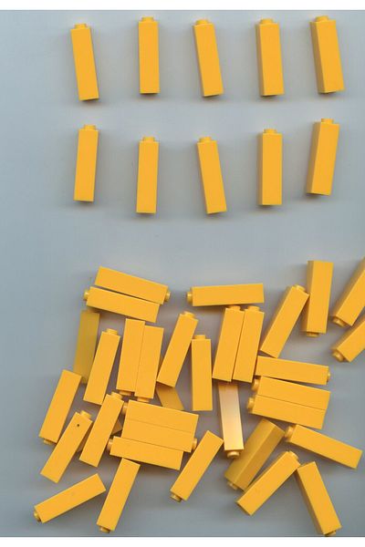 LEGO Original Accessory Custom Moc Creator Brick 1 X 1 X 3 Light Orange Brick 4 Pieces to Send