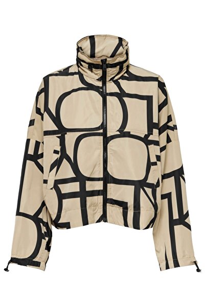 ONLY Women's Onlbetty Stand Collar Zippered Seasonal Coat 15281509 Mink