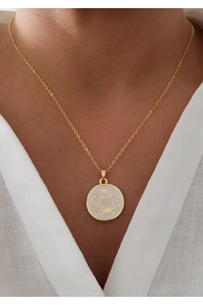 DENİZDENAL Şans Kolyesi Gold Zincir