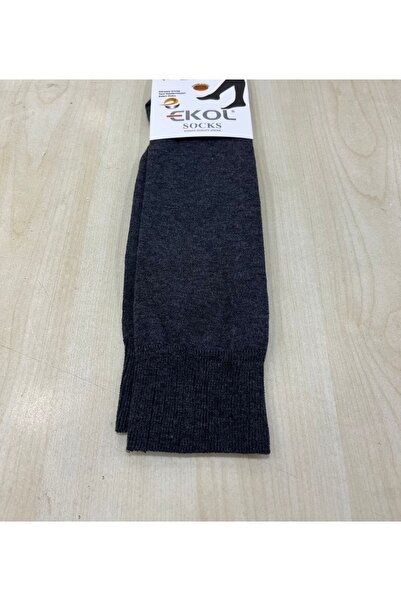 EKOL SOCK'S Kadın Koyu Gri Bambu 6'lı Diz Altı Çorap 36/40