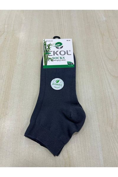 EKOL SOCK'S Мъжки тъмносиви бамбукови чорапи до глезена, чифт от 6 броя