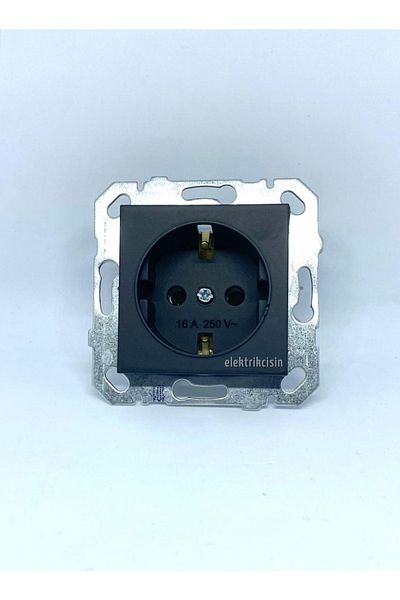 Netelsan Byobu Black Grounded Socket (EXCLUDING FRAME) 1 Piece