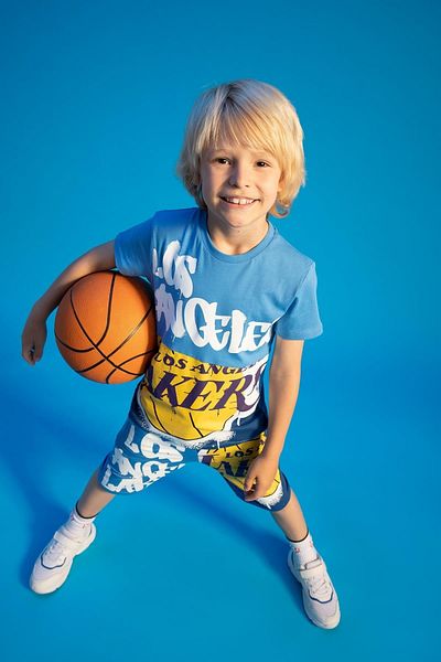 DeFacto Boy's NBA Los Angeles Lakers Crew Neck Short Sleeve T-Shirt