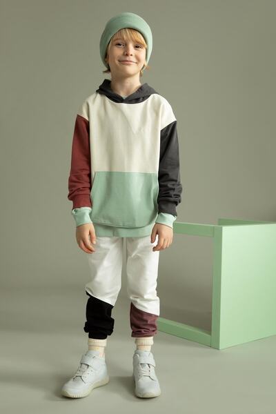 DeFacto Boys' Color Block Jogger Sweatpants