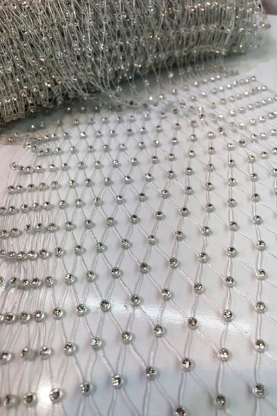 EAK ACCESSORY Crystal Stone Net Tulle 100x55 Cm