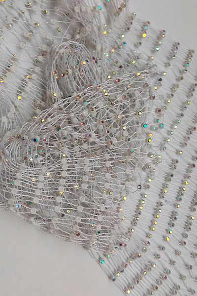 EAK ACCESSORY Crystal Stone Net Tulle 100x55 Cm