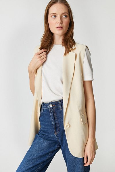 Koton Beige Weste für Damen 2SAK20002CW